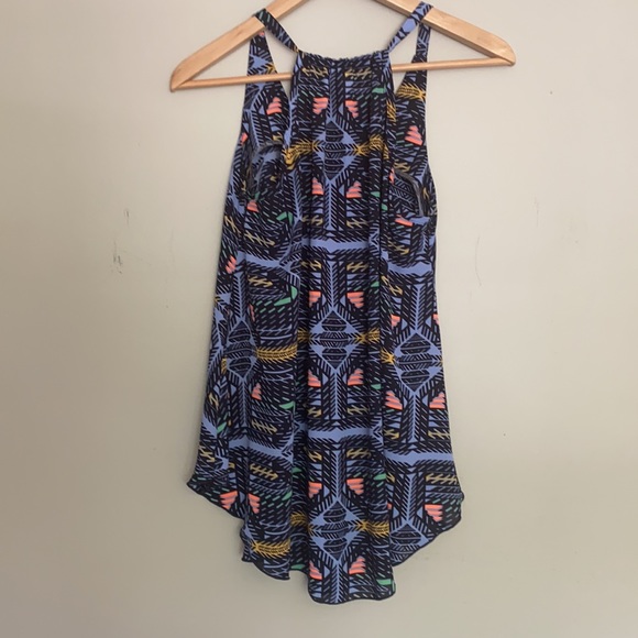 Blue Tribal Tank Top Blouse - Picture 7 of 7